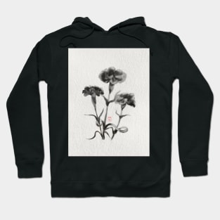 sumiE ink chinese brush carnations Hoodie